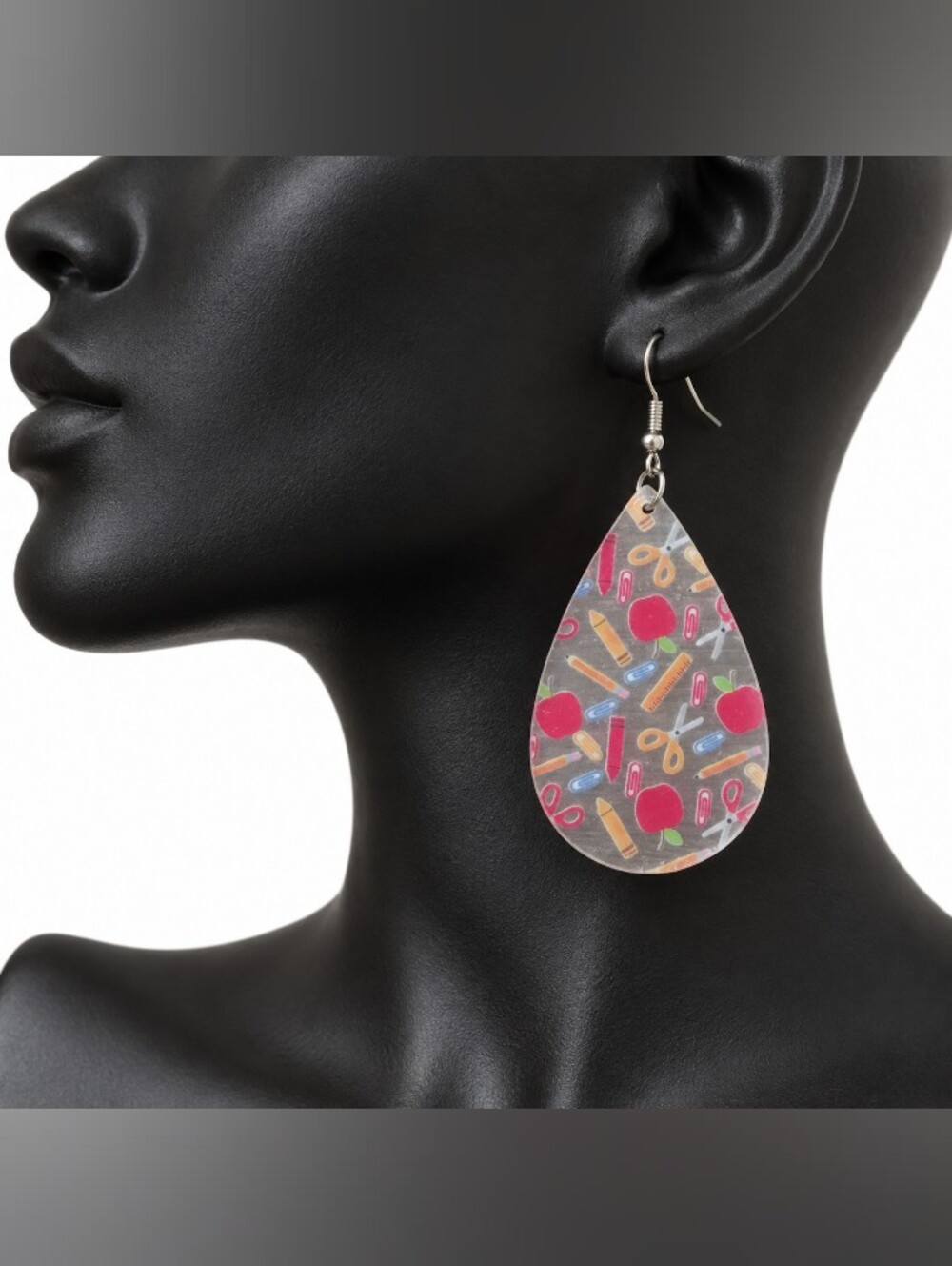 Teacher Earrings Back To School Pencil Apple Dangle